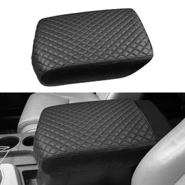 DEYTOP Center Console Cover for Toyota Tundra 2007-2013 Accessories Car Armrest Cover for Toyota Sequoia 2008-2022 Accessories Anti-Scratch Leather Armrest Protector (Black, 2007-2013)