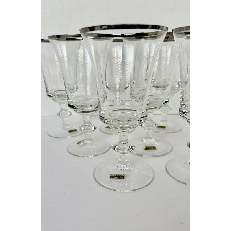 Gorham Lot Of 7 First Lady Reizart Europa Crystal Platinum