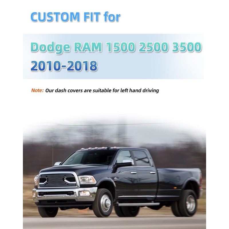 SKYLOTEC Dashboard Cover Mat for 2010-2018 Dodge RAM 1500 2500