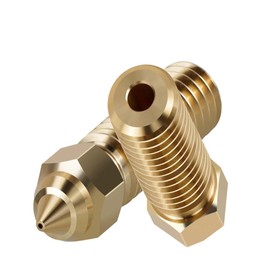 for K1 High Hardness Nozzle High Flow Nozzle High Temperature Resistant Brass Nozzle,Fast Thermal Conductivity Nozzle Wear Resistant Nozzle for Creality K1/K1 Max/CR-M4 3D Printer (0.2MM)