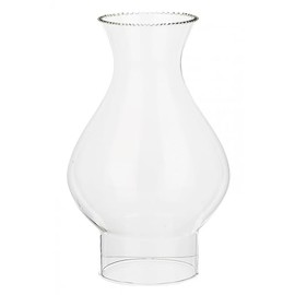 Set of 2 Clear Hurricane Glass Chimney Lamp Shade