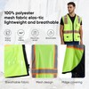 SRsafety High Visibility Vest, Security Vest with 9 Pockets,Mesh Safety