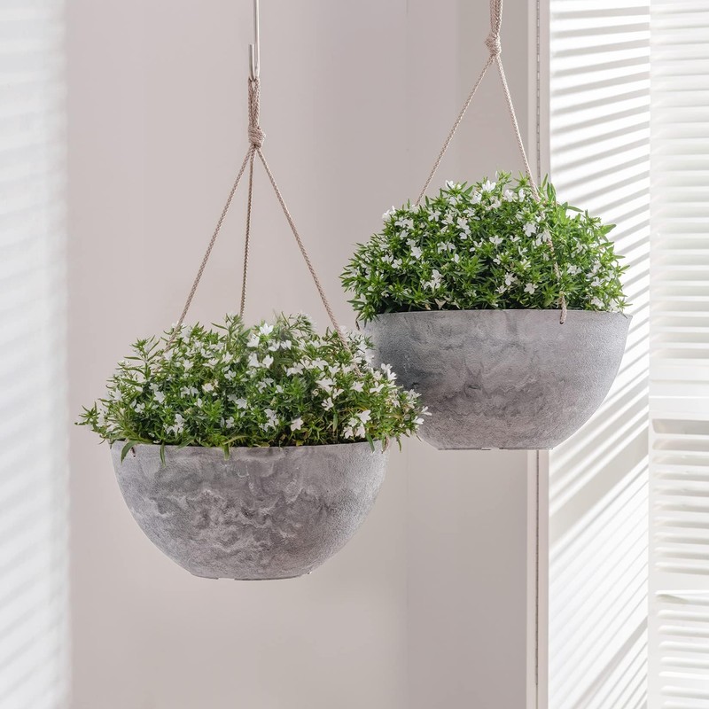LA JOLIE MUSE Hanging Planter Flower Plant Pots - 9.84