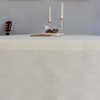 Home Brilliant Cream Table Cloth Rectangular, Solid Farmhouse Tablecloth for