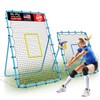 SwingIt 2-in-1 Volleyball Rebounder Net System, Adjustable from 7x4 ft