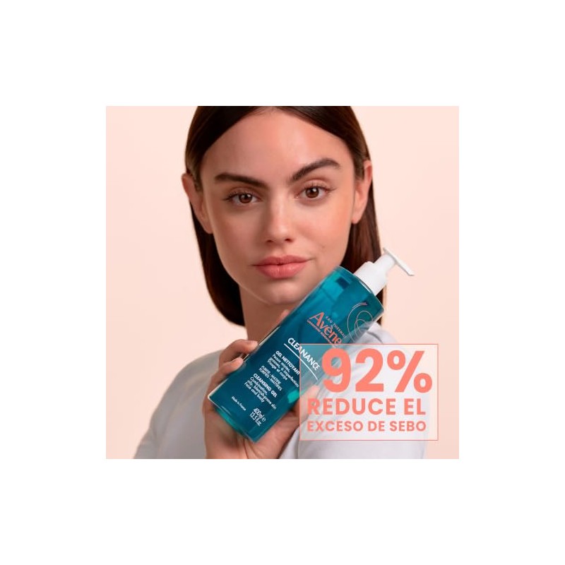 Avene Cleanance Gel Limpiador Facial Piel Grasa con Imperfecciones, 400ml