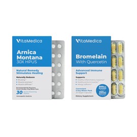 VitaMedica VitaMedica Arnica and Bromelain Blister Packs Bundle | for Post Surgery and Muscle Recovery | Bruise Relief | Plant Based Natural Formulas | 2 Product Bundle for Healing Support | 5 Day Supply