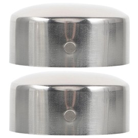 OSALADI 2pcs Wooden Handrail End Caps Stainless Steel Handrail End Covers Stair Sealing Plugs Fencing Post Inserts for Home Outdoor Accessories (38mm)
