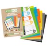 eco-eco A4 50% Recycled Multipunched Reinforced Colour Recycled Set 6