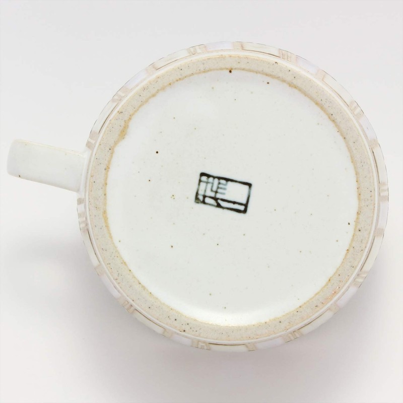 Hasamiyaki Soup Cup Tile Art Red