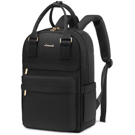 LOVEVOOK Backpack Womens 14 Inch Fashion Rucksack Bag for Ladies Waterproof Handbag for Girls Anti-theft Large Casual Daypack City Pack for School Work Uni Office Travel, Black
