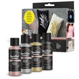 Speedball Opaque Fabric Screen Printing Ink, Metallic Color Sampler, 2-Ounce (4-Colors)