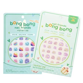 Nail Wraps for Kids, Non-Toxic Premium Nail Stickers for Kids, Self-Adhesive, Long-Lasting Nail Art for Girls, Includes BONUS Nail File, 2-Pack/60 Count (7+ yo, Glitter Pack)