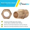 SharkBite 3/4 x 1/2 Inch Crimp MNPT Male Adapter, Brass