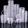 200 Pcs 25 mm Coin Holder Capsules Clear Round Plastic