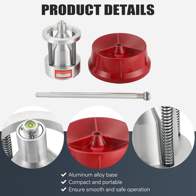 ATPEAM Portable Bubble Wheel Balancer Heavy Duty Hubs Wheel Tire