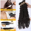 QTHAIR 16A Grade Deep Wave Human Hair Bundles with Middle