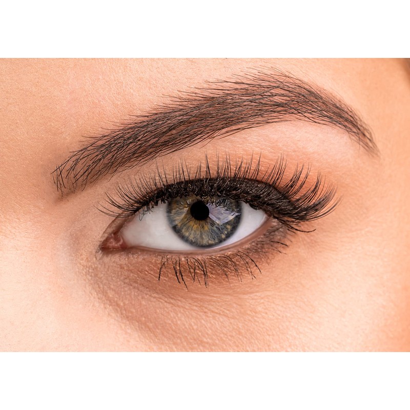 Clavier C-Curl Classic Artificial Eyelashes in Cups, Real Silk Eyelashes