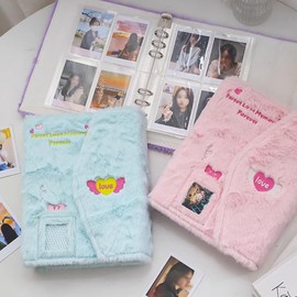 OLizee® Plush Kpop Photocard Binder with 30 Pages Transparent Inner Kpop Photocard Album Kpop Photocard Holder Kpop Photocard Book Kpop Photocard Organizer for Kpop Fans Purple
