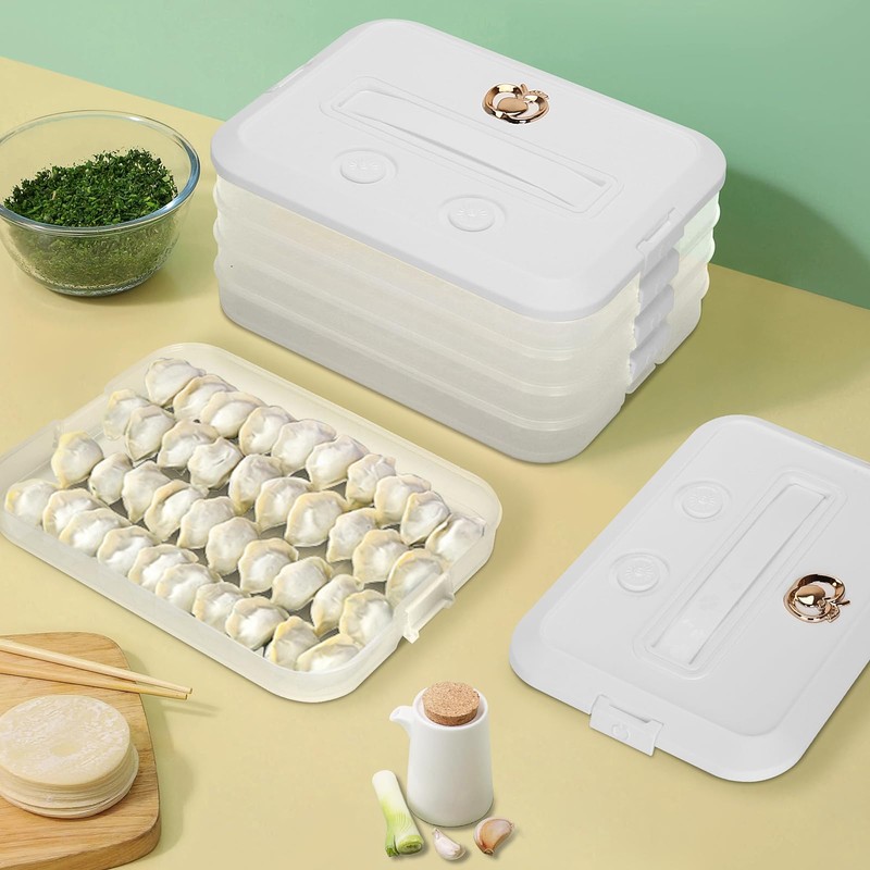 OFFKITSLY Food Storage Containers with Lids, Plastic Cookie Storage Containers