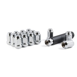 Gorilla Automotive 21132HT Small Diameter Acorn Chrome 4 Lug Kit (12mm x 1.50 Thread Size) - Pack Of 16