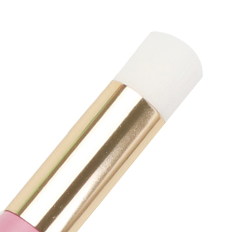 10pcs Facial Lash Shampoo Brushes Golden Tube Aluminum Acrylic Handle