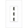 RiteAV 3 Port HDMI Wall Plate - 1 Gang [Screwless White]