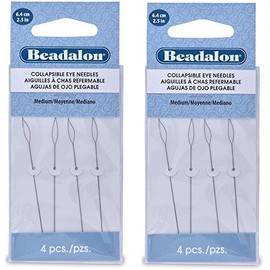 Beadalon Collapsible Eye Needles 2.5-Inch Medium (2 Pack)