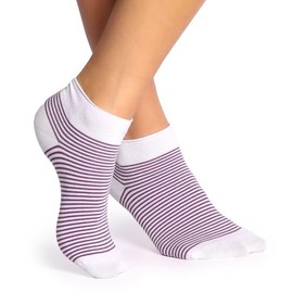 alber's SENSITIVE MINI - 5 Pairs | Cotton Comfort Sneaker Socks for Women | Soft, Pressure-free Waistband | Ideal for Swollen Ankles, Fantasy 2