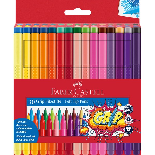 Faber-Castell 155310 - Felt Tip Pens Grip Colour Marker