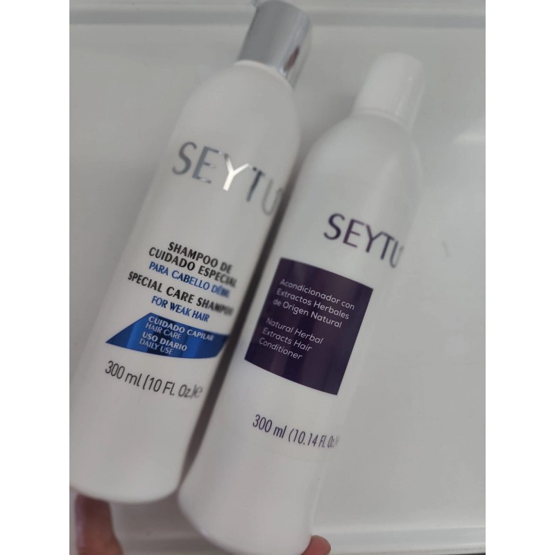 seytu special care, shampoo + conditioner, Biotin,Herbal Extract, caida capilar