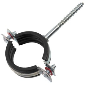 AERZETIX - Set di 5 Collari di Serraggio Semplici Isolati con Vite per Tubo 1 1/4" | Montaggio Orizzontale o Verticale | Campo di Serraggio 38-45 mm | Acciaio con Guarnizione