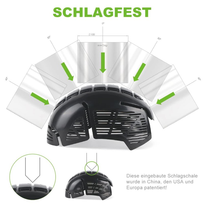 GREEN DEVIL Bump Cap Safety Hat with LED Lighting Baseball