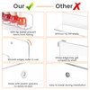 upsimples 6 Pack Clear Acrylic Shelves, 1.7" x12" Nursery Bookshelves,