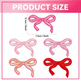 GYGYL 15Pcs Bow Iron On Patches, Cute Bow Patch for Girls, Embroidered Sew Applique Patch for Clothes, Dress, Hat, Socks, Jeans, DIY Accessories