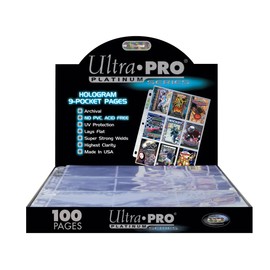 Ultra Pro 9 Pocket Pages Platinum Series 100 Pages of Card Sleeves for Trading Baseball Card Binder, -Pokemon and Baseball Card Sleeves
