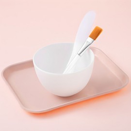 Vitahalo modeling pack tool set of 3 (pack ball + spatula + pack brush), white, 1 set / 비타할로 모델링 팩 도구 3종 세트(팩볼 + 스파츌라 대 + 팩붓), 흰색, 1세트
