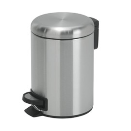 Gedy G-Potty Satin Bathroom Bin 3 L, Size: 25.1 x 17.4 x 22.6 cm, Stainless Steel and Polypropylene, Bathroom Basket with Soft Close Closure, Removable Basket, R&D Design, 2 Year Warranty