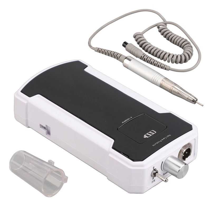 Black Rechargeable Electric Nail Drill Portable Nail Polish Machine Electric