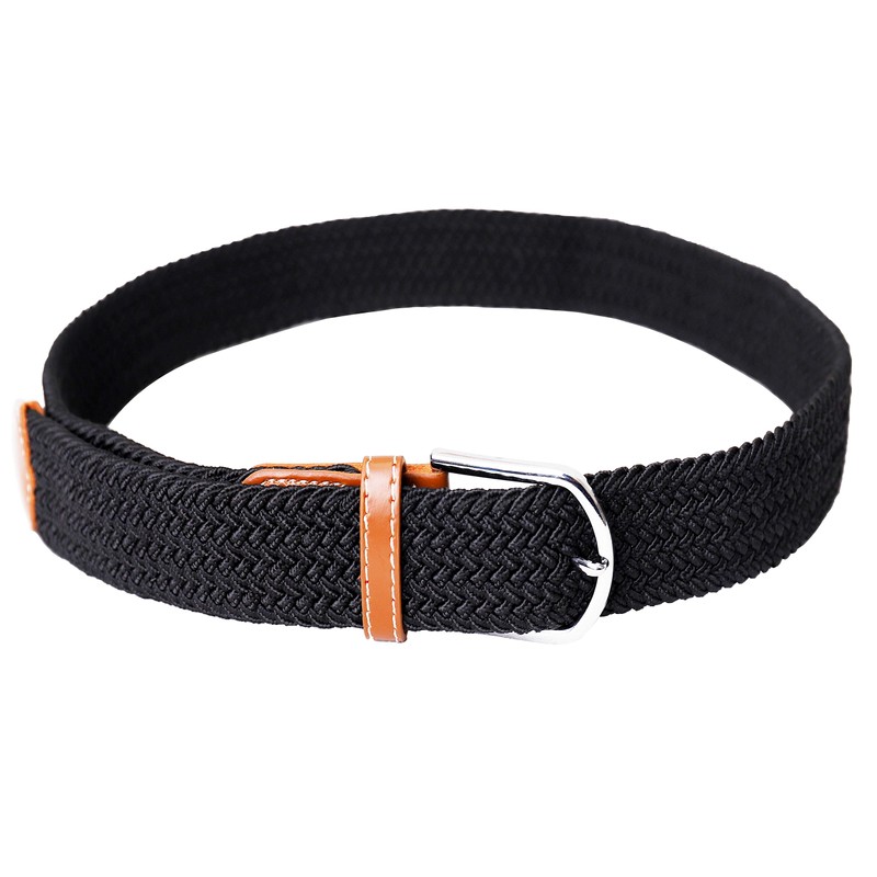 Braided Belt, Elastic Belt, Adjustable Size Fabric Belt with Metal
