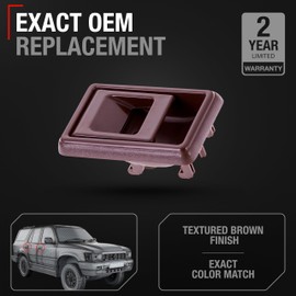 Interior Front & Rear Passenger Door Handle - Compatible with 1988-1992 Toyota Corolla, 89-95 4Runner, 89-95 Pickup, 95-00 Tacoma; 89-92 Geo Prizm - Brown, Plastic - OEM 69205-04010-B