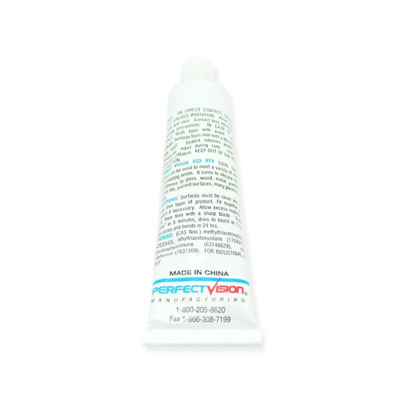 SG3-P1 Perfect Vision Silicone Sealant 3 Oz, Clear Waterproof seal