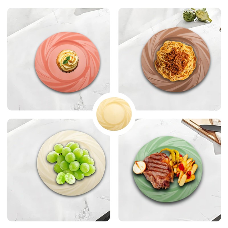 imposyu Pack of 8 Pasta Plates, Dessert Plates, 8 Colours,
