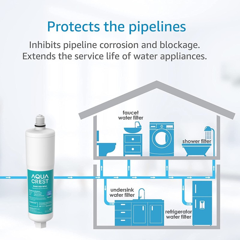 AQUA CREST AP431 Whole House Scale Inhibitor Water Filter, 1