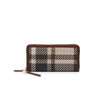 Daks (신세계센텀점)DCWA3E210W2 TARTAN CHECK MIX 브라운 타탄체크 가죽배색 지퍼장지갑 (Shinsegae