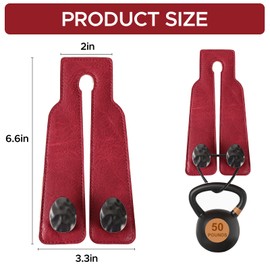 URIZZD 2PCS Leather Car Seat Hooks for Headrest, Vehicle Hanger Storage Organizer Universal for Handbag Purse, Car Accessories Gift (Red-Black)