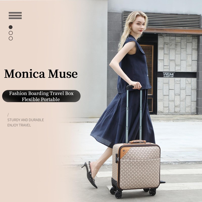 Monica Muse Classic Boarding Travel Box Luggage, 20 inch, Fashionable