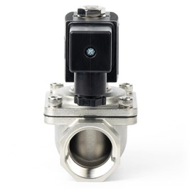 U.S. Solid 1" Stainless Steel Solenoid Valve - 110V AC Normally Closed Electric Solenoid Valve with Viton Seal, Junction Box Type