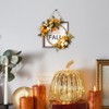 TEMPUS 12'' Wood Beads Wreath Hello Fall Sign Autumn Front