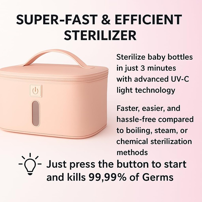 Rok`o Baby Bottle UV Steriliser – Quick 3-Minute Sanitizing Process
